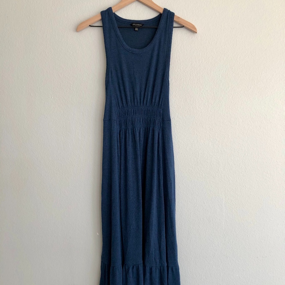 Lucky Brand Navy Blue Maxi Dress